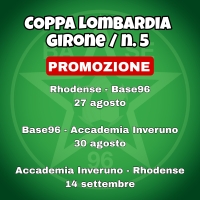 Calendari Girone di COPPA LOMBARDIA • Prima Squadra e Juniores Regionale