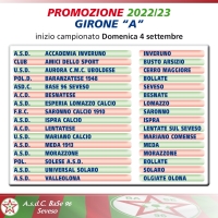 PROMOZIONE • Per loro Girone “A”