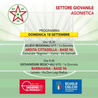 SETTORE GIOVANILE • Prima giornata di campionato per ALLIEVI U17 e GIOVANISSIMI U15